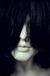 女孩，脸，头发，妇女，窗口，假人