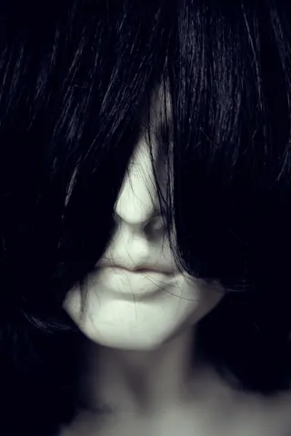 女孩，脸，头发，妇女，窗口，假人