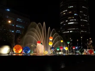 夜，城市，夜晚的城市，水，城市，体系结构