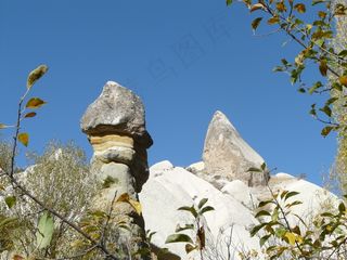 玫瑰谷，卡帕多细亚，童话塔，土耳其，石灰