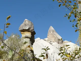 玫瑰谷，卡帕多细亚，童话塔，土耳其，石灰