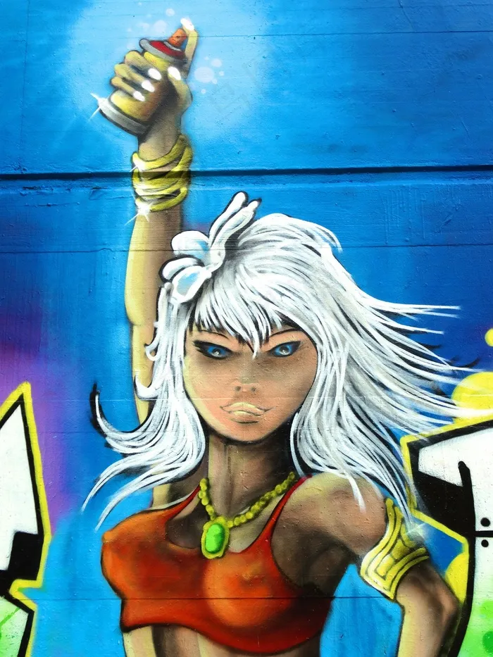 涂鸦,Sprayerin,女孩,音乐家,颜色,多彩 涂鸦,Sprayerin,女孩,音乐家,颜色,多彩