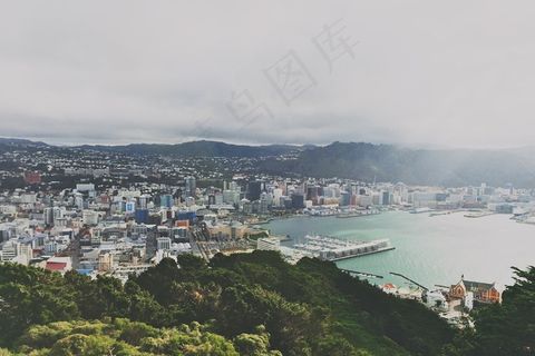 城市景观，风景，全景，水，海岸，海岸，海洋