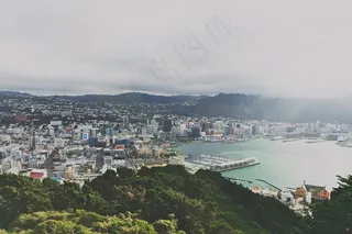 城市景观，风景，全景，水，海岸，海岸，海洋