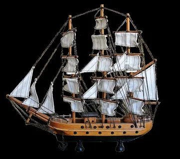 帆船，工艺品，修剪，帆船