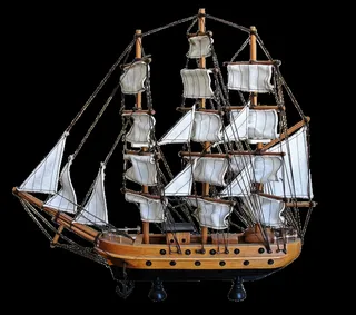 帆船，工艺品，修剪，帆船