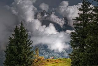 自然，风景，展望，高山，云，浪漫