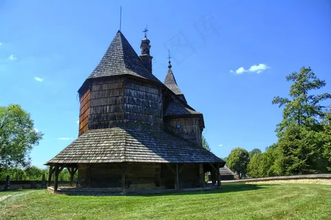 Sanok,露天博物馆,乡村小屋,木球 Sanok,露天博物馆,乡村小屋,木球