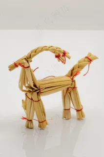 圣诞节，装饰，稻草，来临，装饰