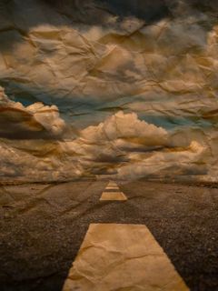 皱巴巴,旧,褪色,纸,过去,瞬态,道路,天空 皱巴巴,旧,褪色,纸,过去,瞬态,道路,天空