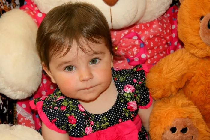 儿童，女孩，肖像，玩具，无罪，连衣裙