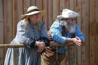 西方，旧计时器，历史，男人，女人，胡子，脂肪