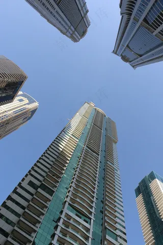 迪拜，城市，摩天大楼，阿联酋，天际线