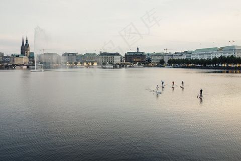 天空,飞机,轿车,风景,港口码头,划桨冲浪