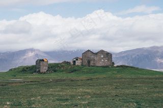 建筑,草原,墓,历史遗迹,山峦,弃