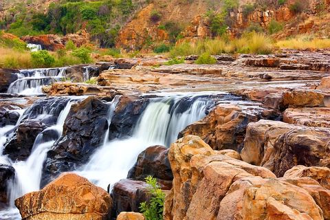 瀑布，瀑布，景观，水，河