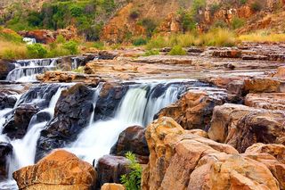 瀑布，瀑布，景观，水，河