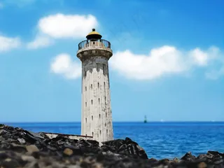 灯塔，塔，老，建筑，海，海洋