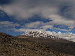 高峰，火山，火山口，雪，高，山，地质学