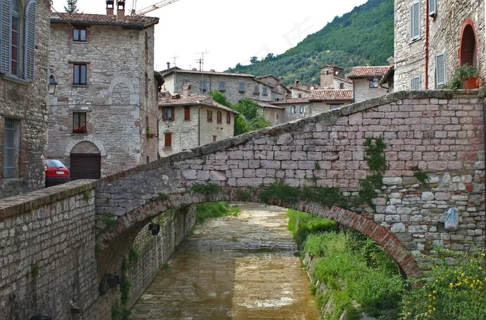 古比奥，意大利，翁布里亚，架构，建筑，户外