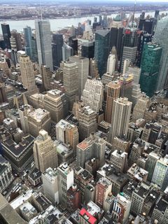 查看帝国，纽约市，曼哈顿，空中，视图