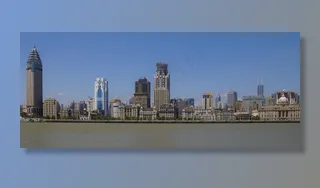 上海，中国，全景图，建筑，亚洲，城市