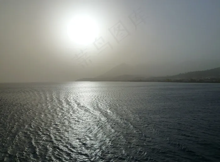 日落，海，希腊，萨摩斯岛，假期，假期，自然