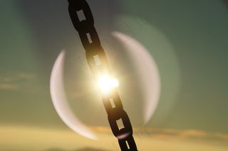 太阳，链，光圈，光效果，镜头效果