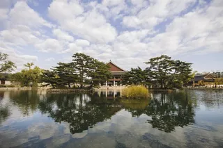 韩国，寺，湖，韩国，架构