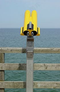 双筒望远镜，望远镜，海，视图，遥远，展望