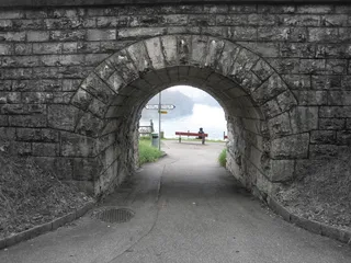 桥，视图，建筑，隧道，巨大