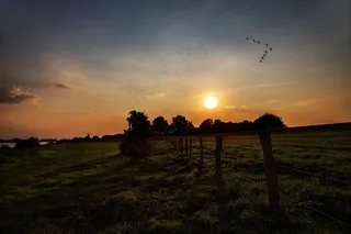 日落，傍晚的天空，天空，景观，心情，背光