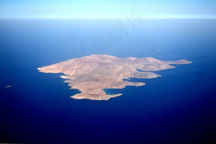 岛，鸟瞰图，爱琴海
