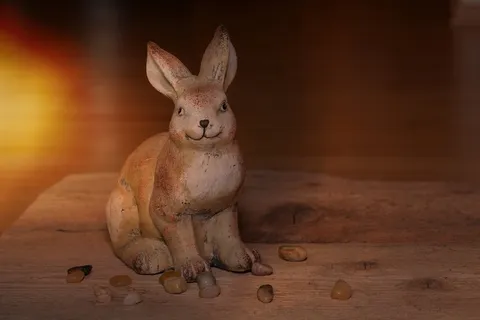 野兔，Dekohase，石长谷，石头，装饰，装饰