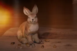 野兔，Dekohase，石长谷，石头，装饰，装饰