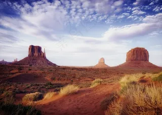 纪念碑谷，沙漠，自然，亚利桑那州，天空，岩