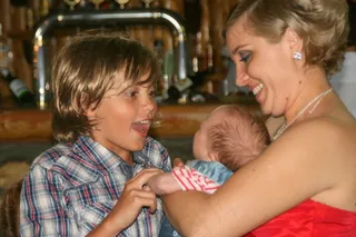 家庭，幸福，微笑，儿童