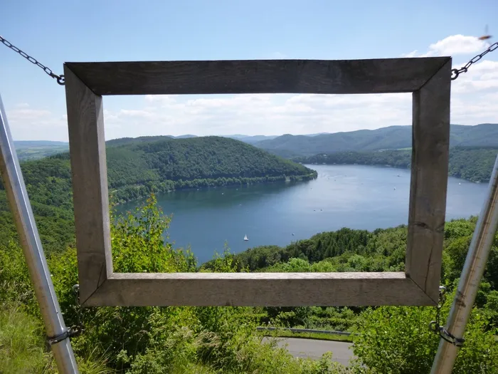 Edersee，湖，水，蓝色，窗口