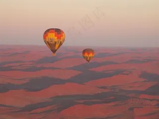 旅行，纳米比亚，沙漠，热气球，沙，非洲