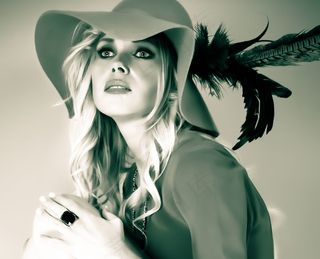 模式，样式，帽子，女人，肖像