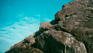 岩石，攀爬，高峰，山，石头，天空，向上，小山