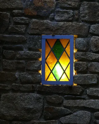 灯笼，照明，前身，皮埃尔，花岗岩，夜晚