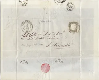 6月，地图，复古，信，邮票，1861年