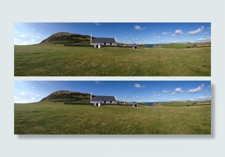 教堂，装载，全景，风光，绿色，景观，天空