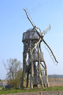 风车，木材，特塞尔，荷兰，假期