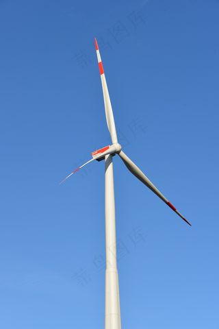 风车，能源，生态能源，风力发电，天空，蓝色