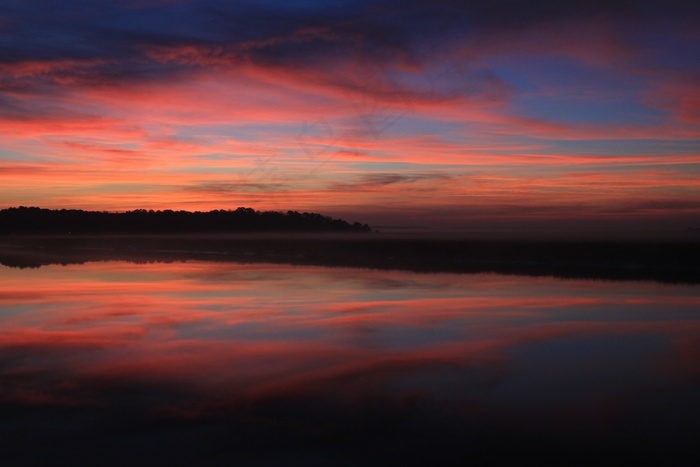 日出，佐治亚州日出，佐治亚州，水，自然