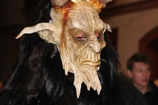 恶魔，狂欢节，服装，黑色，棕色，米色，颜色