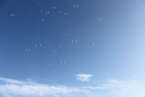 肥皂泡，无限，儿童，微光，天空，蓝色