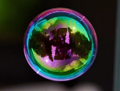 肥皂泡，多彩，球，肥皂水